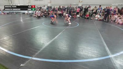 84 lbs Round Robin 5 - Bristol Pope, Team Ohio - G vs Breslyn Simmons, Hammers - G