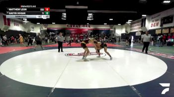 165 lbs Semifinal - Matthew Leon, Foothill (Santa Ana) vs Gavyn Hogan, Temecula Valley