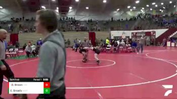 120 lbs Semifinal - Dominic Brown, Lowell vs Elijah Broady, Mt. Vernon (Fortville)