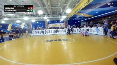 135-150 lbs Round 2 - Liam Leggett, Lake Gibson Braves vs Brody Leal, YIC