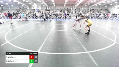 127 lbs Rr Rnd 1 - Tobias White, TYW New Breed Jr High vs Geno Orlandi, Quest School Of Wrestling MS