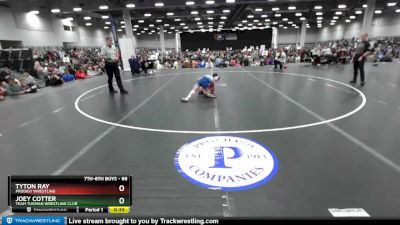 88 lbs Quarterfinal - Tyton Ray, Prodigy Wrestling vs Joey Cotter, Team Tugman Wrestling Club