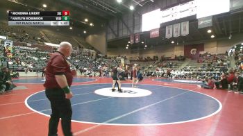 5A 125 lbs 1st Place Match - McKenna Likert, SEARCY HIGH SCHOOL vs Kaitlyn Robinson, VILONIA HIGH SCHOOL (9-12)