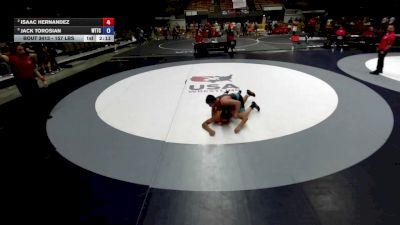 157 lbs 3rd Place Match - Isaac Hernandez vs Jack Torosian, World Team Training Center