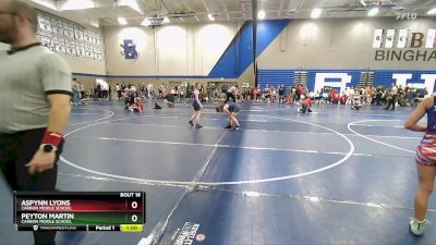 85 lbs Round 3 - Aspynn Lyons, Carbon Middle School vs Peyton Martin, Carbon Middle School