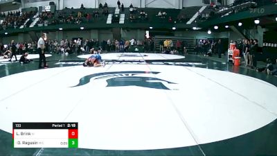 133 lbs Semifinal - Dylan Ragusin, Michigan vs Lucian Brink, Northern Illinois