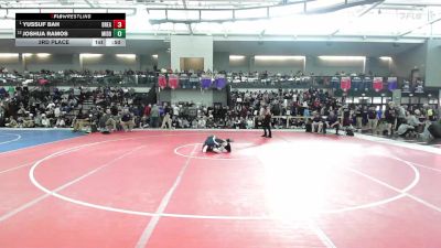 106 lbs 3rd Place - Yussuf Bah, Bristol Eastern vs Joshua Ramos, Middletown