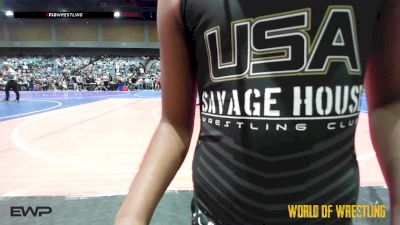 61 lbs Round Of 16 - Leianna McLaughlin, Nevada Elite vs Abhisri Vatti, Savage House Wrestling Club