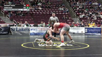 215 lbs First Round - Zachary Kurtz, Pine Grove Area vs Aiden Bliss, Port Allegany