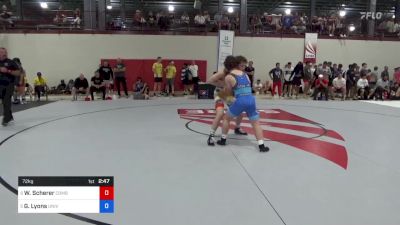 72 kg 7th Place - Will Scherer, Combat W.C. School Of Wrestling vs Garrett Lyons, University Of Central Missouri
