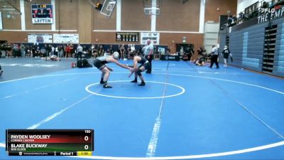 150 lbs Quarterfinal - Blake Buckway, Box Elder vs Payden Woolsey, Corner Canyon