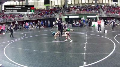57-58 lbs Quarterfinal - Devanie Warning, Dorchester vs Amelia Gibbs, Gretna Youth Wrestling Club