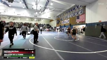 150 lbs Cons. Round 3 - Benjamin De La Torre, South Hills vs Nathan Beltran, Citrus Valley