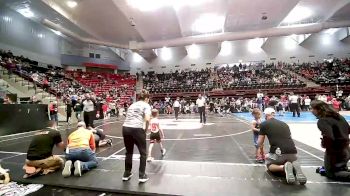 46 lbs Round Of 16 - Leonardo McClain, Verdigris Youth Wrestling vs Weston Pulliam, Skiatook Youth Wrestling 2022-23