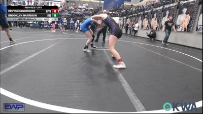 117 lbs Quarterfinal - Peyton Hightower, Mannford Pirate Youth Wrestling vs Brooklyn Harrison, Piedmont