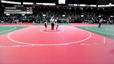 75 lbs Champ. Round 2 - Harrison Gabbard, TBG1 vs Ryan Gahler, OAK3