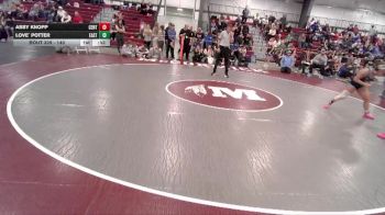 140 lbs 3rd Place Match - Love` Potter, Cheyenne East vs Abby Knopp, Central