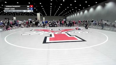 102-112 lbs Champ. Round 3 - Jordan Rasberry, Hurricane Wrestling Academy vs Emery Cook, Panther Training Center
