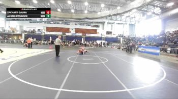 131 lbs Round 2 (3 Team) - Zachary Gaura, Webster Schroeder High Sch vs Austin Fesinger, West Genesee Sr HS