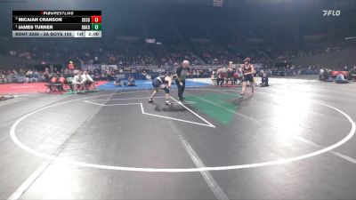 3A Boys 150 lbs 1st Place Match - James Turner, Banks Boys vs Micaiah Cranson, Creswell Boys