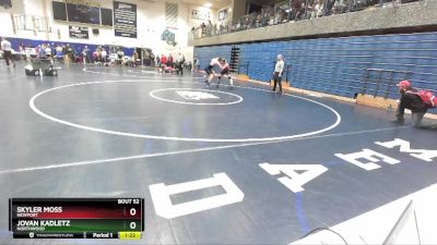 180 lbs Quarterfinal - Jovan Kadletz, Northwood vs Skyler Moss, Newport