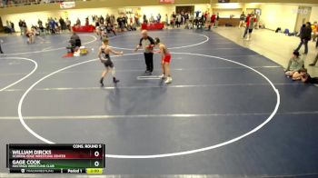 102 lbs Cons. Round 5 - William Dircks, Scoring Edge Wrestling Center vs Gage Cook, Hastings Wrestling Club