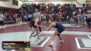 157 lbs Round 2 - Kael Cook, Burlington Notre Dame vs Dylan Johnson, Harrisburg