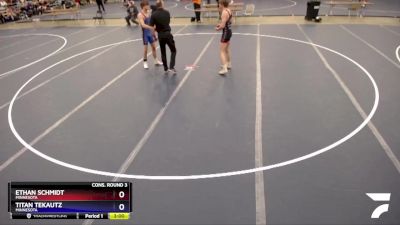 145 lbs Cons. Round 3 - Ethan Schmidt, Minnesota vs Titan Tekautz, Minnesota