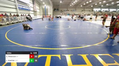 100 lbs Consi Of 4 - Channing Peterson, Ohio Gold vs Lucas Koehler, Grit Mat Club Blue