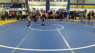 145 lbs Consy 4 - Brady Glass, DuBois vs Cam Ham, Kiski Area