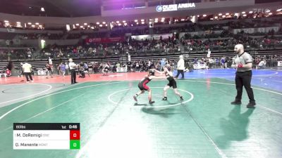 60 lbs Semifinal - McKayla DeRemigi, Erie Sports Center vs Quinn Manente, Montgomery