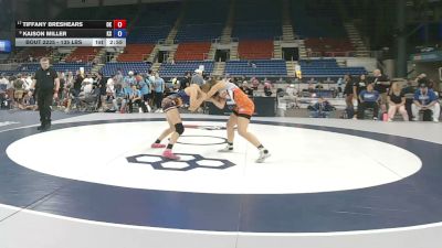 135 lbs Cons. Sub-quarters - Tiffany Breshears, Oklahoma vs Kaison Miller, Kansas