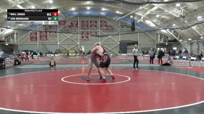 285 lbs Cons. Round 2 - Joe Bernard, Worcester Polytechnic vs Will Orso, Wesleyan (CT)