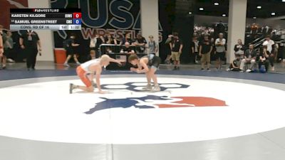 48 kg Cons. Rd Of 16 - Karsten Kilgore, Eastside United Wrestling Club vs Samuel Greenstreet, Cornerstone Mat Club