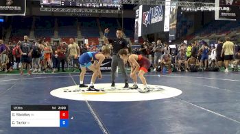 120 lbs Cons 16 #1 - Garrett Steidley, Oklahoma vs Carson Taylor, Iowa