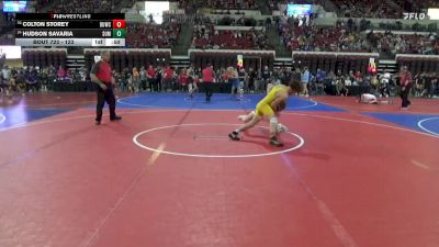 123 lbs Cons. Round 6 - Colton Storey, Silver Valley Wrestling Club vs Hudson Savaria, Heights Wrestling Club