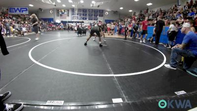 140 lbs Semifinal - Tyler Bryson, Harrah Little League Wrestling vs Isaiah Vargas, Edmond Santa Fe