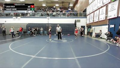 100 lbs Round 2 - Lola Colo, Bulldog Wrestling Club vs Hailey Hove, Garden Valley Wrestling Club