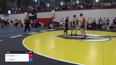 74 kg Round Of 128 - Nathan Haubert, Pennsylvania vs Tanner Craig, West Point Wrestling Club