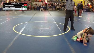 42 lbs Champ. Round 1 - Colten Miracle, Sidney Youth Wrestling Club vs Elijah Clymer, Beavercreek Youth Wrestling