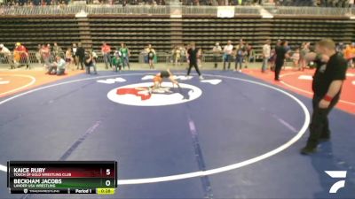 82 lbs Quarterfinal - Beckham Jacobs, Lander USA Wrestling vs Kaice Ruby, Touch Of Gold Wrestling Club