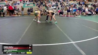 138 lbs 5th Place Match - Jack MacDonald, Saint Marks H S vs Piero Papili, Delaware Military Academy