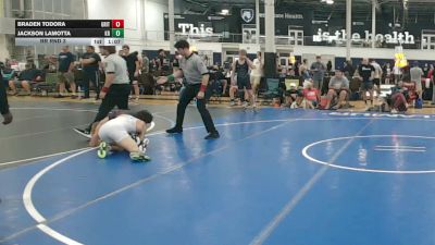 134 lbs Rr Rnd 3 - Braden Todora, Grit Mat Club Red - HSC vs Jackson LaMotta, Kraken Red - HSC