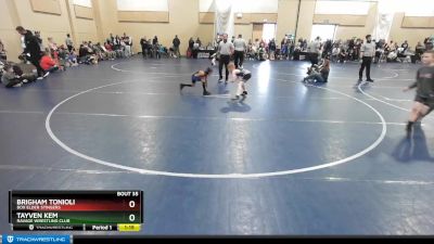 66 lbs Quarterfinal - Tayven Kem, Ravage Wrestling Club vs Brigham Tonioli, Box Elder Stingers