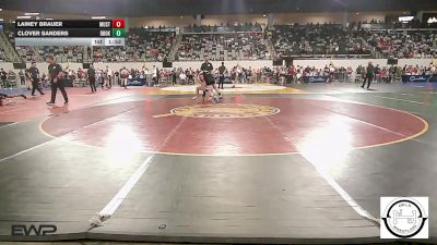 130 lbs Round Of 32 - Lainey Brauer, Mustang Middle School vs Clover Sanders, Broken Arrow Girls Junior High