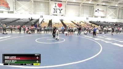 63 lbs Cons. Semi - Bebe Lopez, Geneva Wrestling Club vs Brock Bala, Club Not Listed