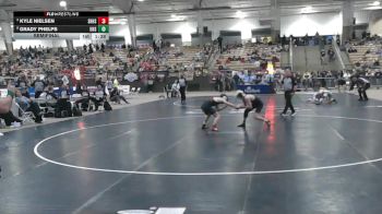 A 126 lbs Semifinal - Grady Phelps, Upperman High School vs Kyle Nielsen, Spring Hill High School