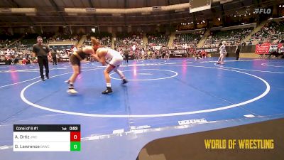 130 lbs Consi Of 8 #1 - Angelo Ortiz, Juggernaut Wrestling Club vs Drayke Lawrence, Broken Arrow Wrestling Club