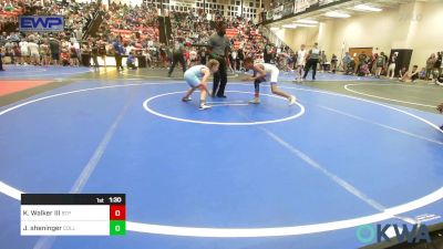 76-80 lbs Quarterfinal - Kirk Walker III, Tulsa Blue T Panthers vs Jax Sheninger, Collinsville Cardinal Youth Wrestling