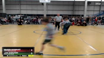 65 lbs Quarterfinal - Lane Rasmussen, Small Town Grims vs Braiden Rodriguez, Hawk Wrestling Club